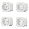 Amazon Basics intelligent socket 2.4 GHz Wi-Fi Smart Plug, interior single (European socket), compatible only with Alexa, white, 4 pieces