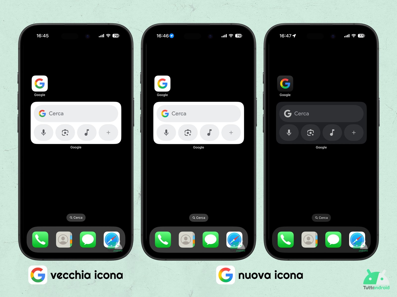 Google app for iPhone - old vs new icon