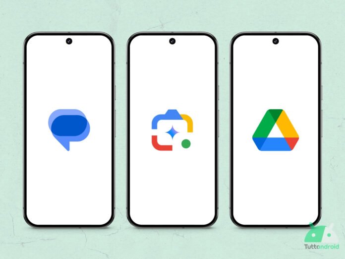 Google Messaggi - Google Lens con Search Live di Gemini - Google Drive
