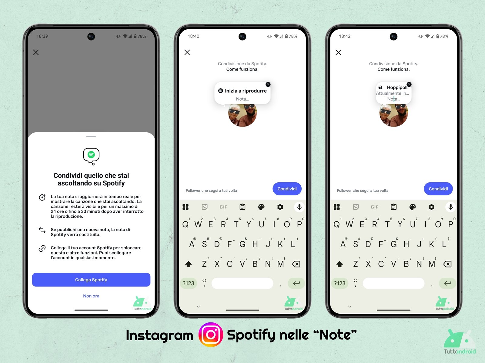 Instagram - Rollout of Spotify songs in the notes