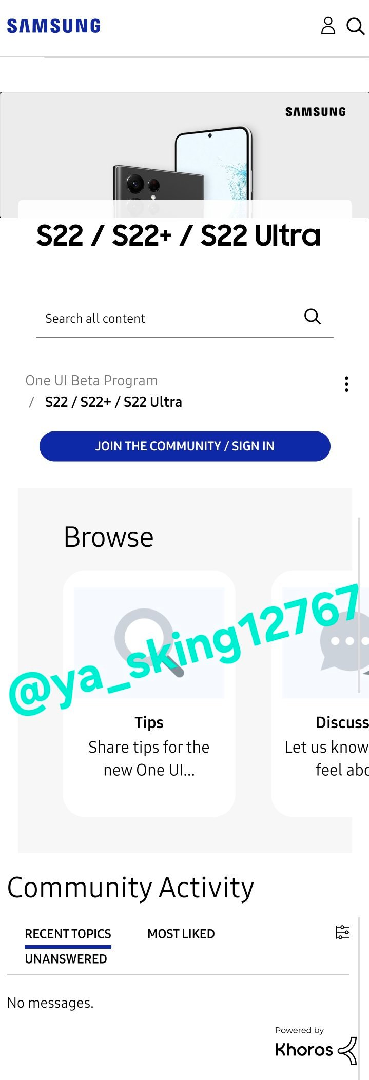 Samsung Community - Beta One UI 8 program for the Samsung Galaxy S22 Spotted