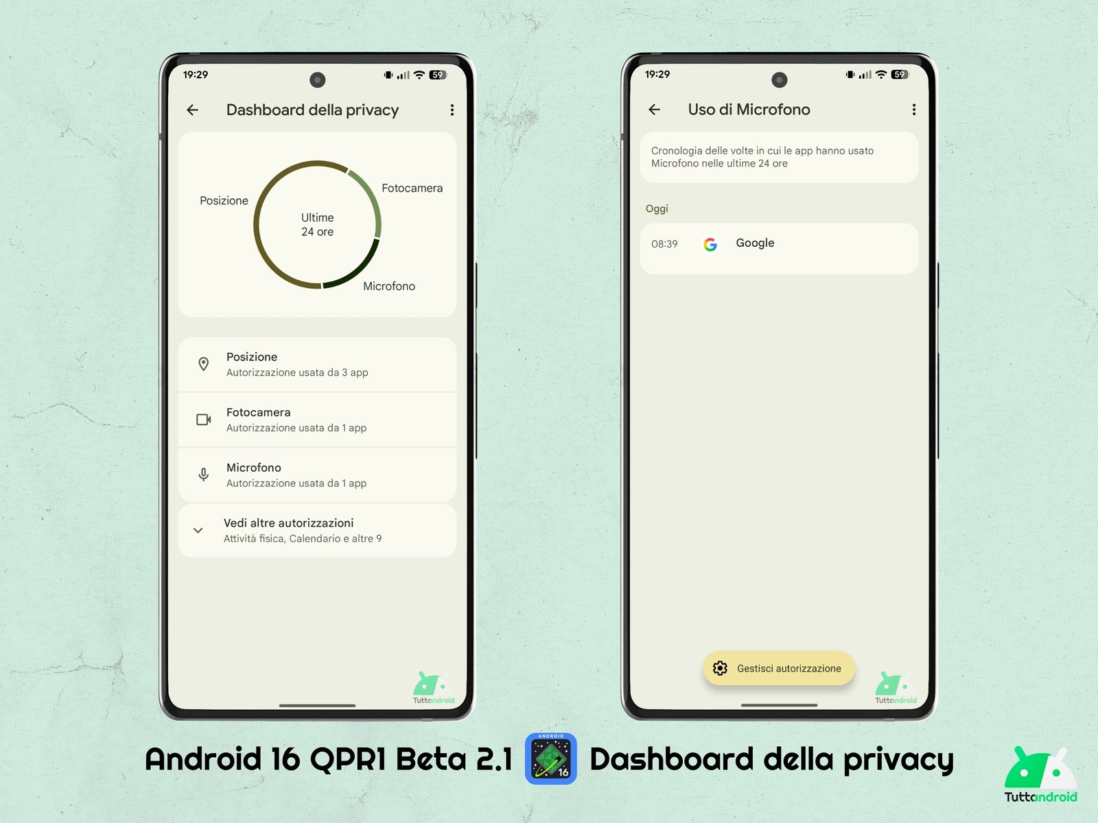 Android 16 QPR1 - Beta 2.1 - Privacy Dashboard