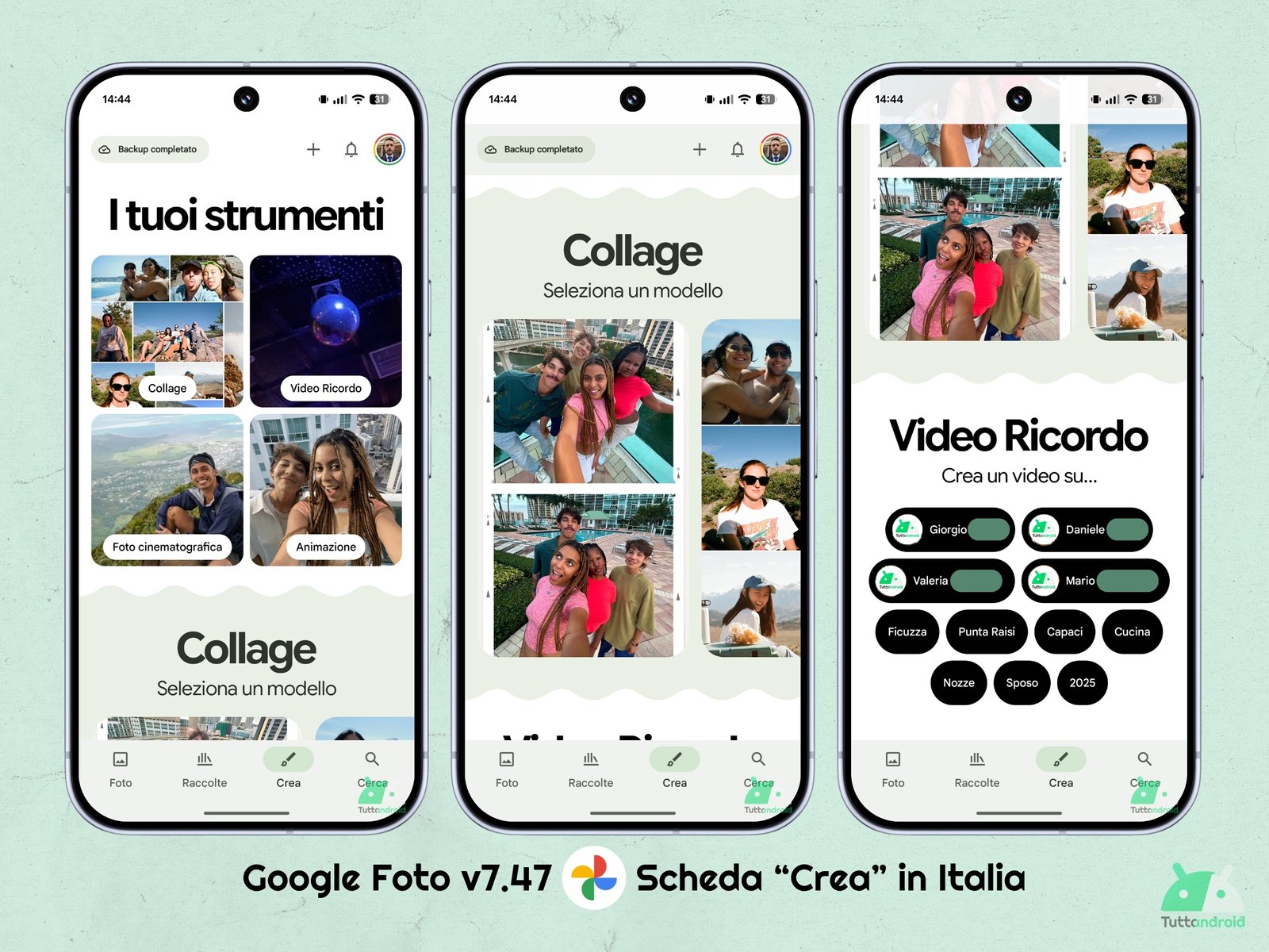 Google Photo V7.47 - Create card in Italy