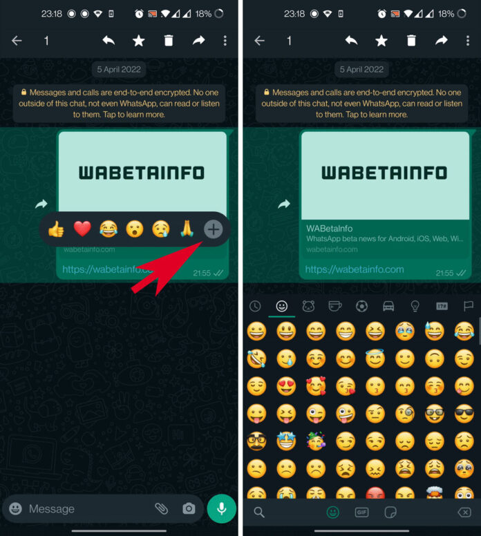 Whatsapp Emoji Reactions