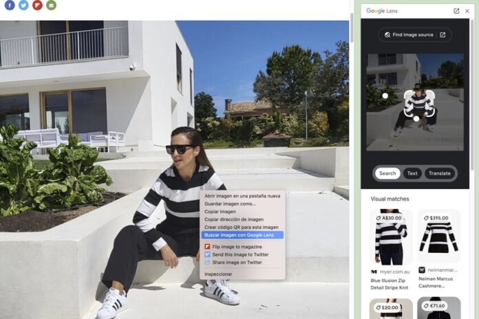 I want that sweater in the photo: Google Lens integrates into Chrome to offer supercharged image search
