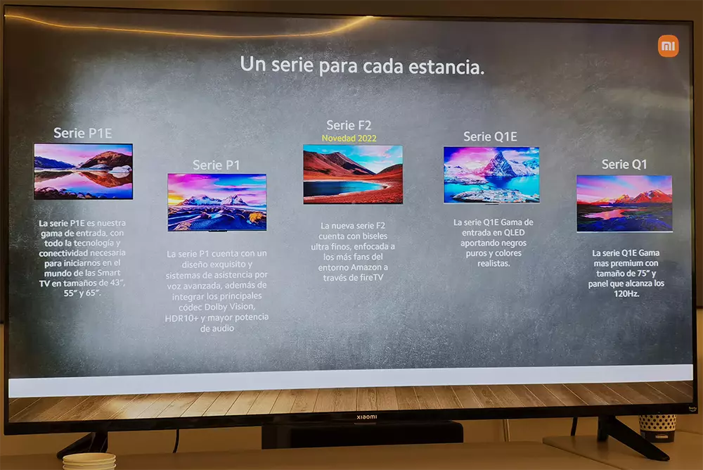 Xiaomi F2 Smart TV Series with FireOS and the entire Xiaomi TV range