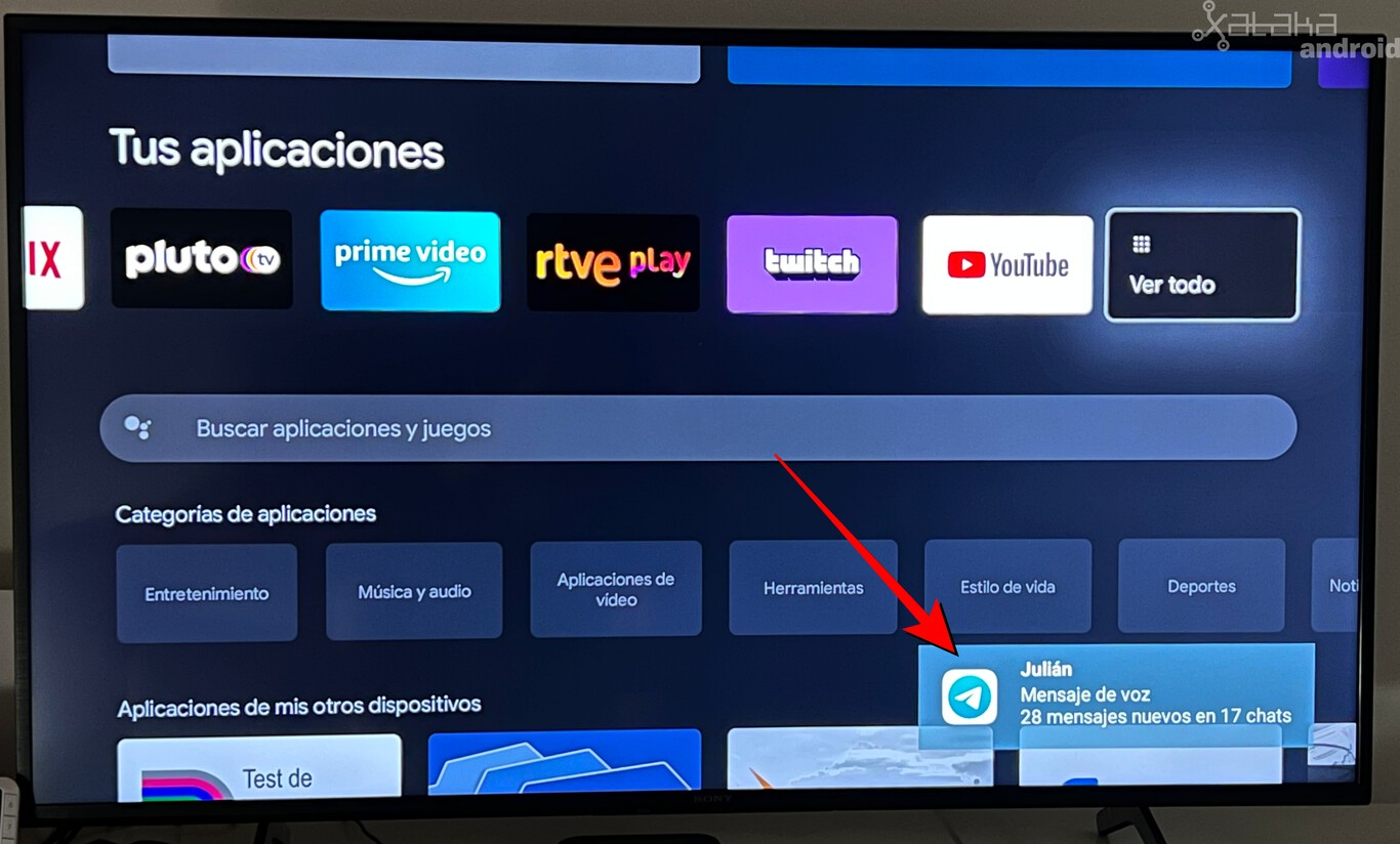 Android TV notifications