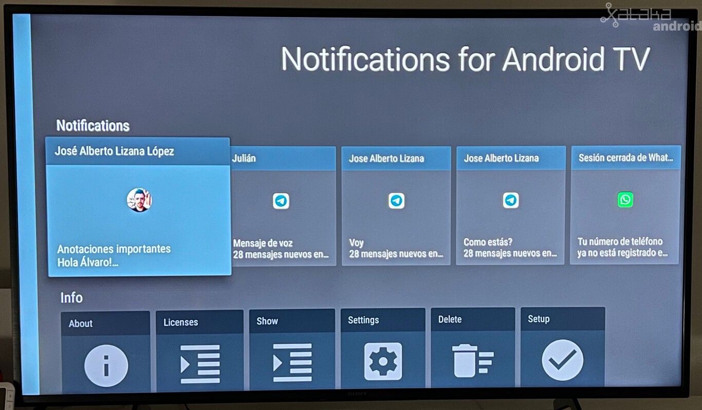 Notifications on Android TV