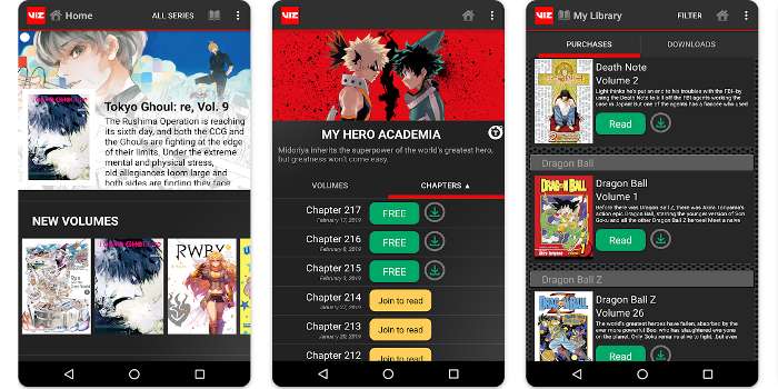 Apps to read manga on a smartphone