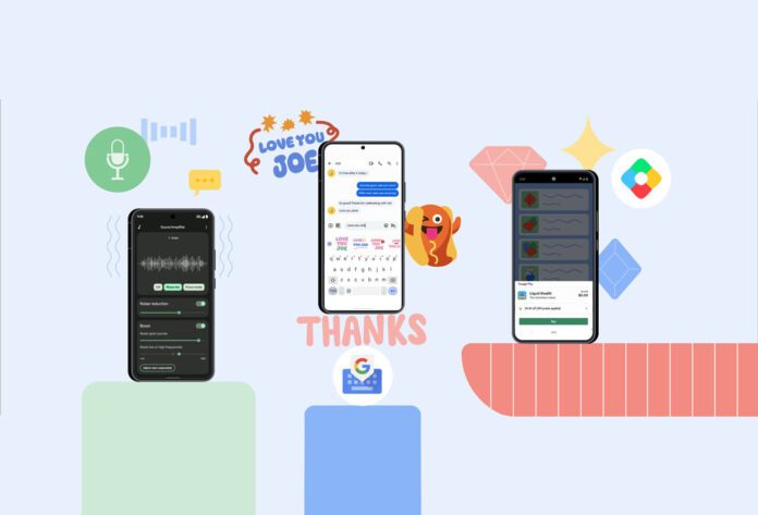 news for your android stickers with personalized phrases in gboard, pay with play points and much more