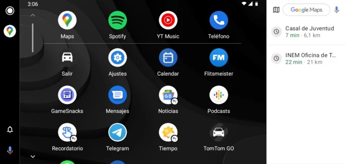 Android Auto interface 