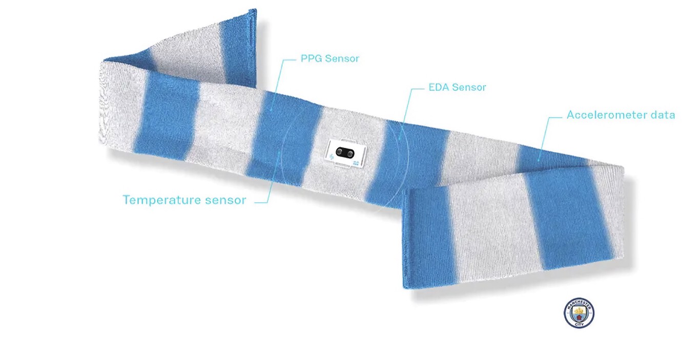 Smart scarf.  (photo: Manchester City)