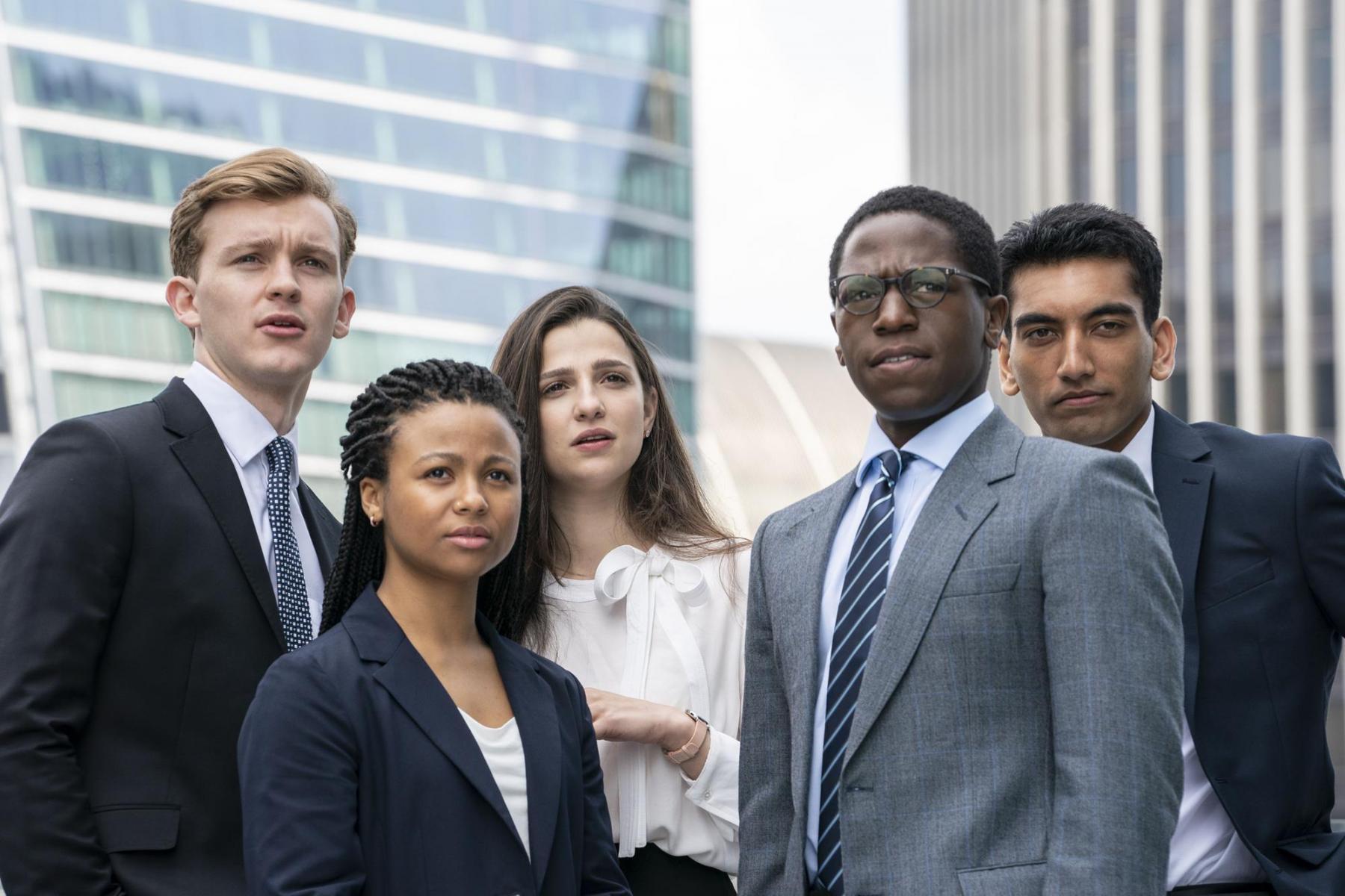 In "Industry" an ambitious group of young people fight to position themselves at the top of the London financial world.  (HBOMax)