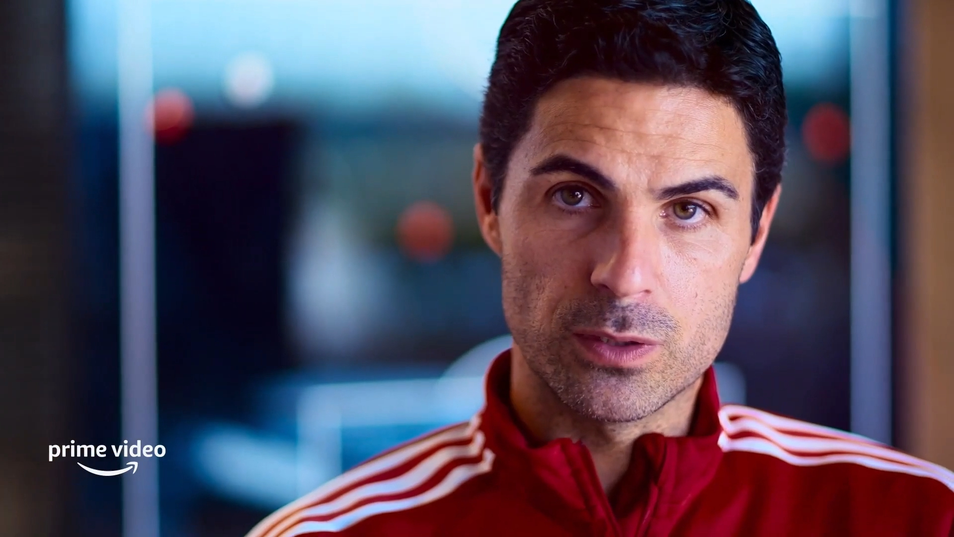 Mikel Arteta, ex-soccer player and Spanish coach, coach of Arsenal FC (Prime Video)