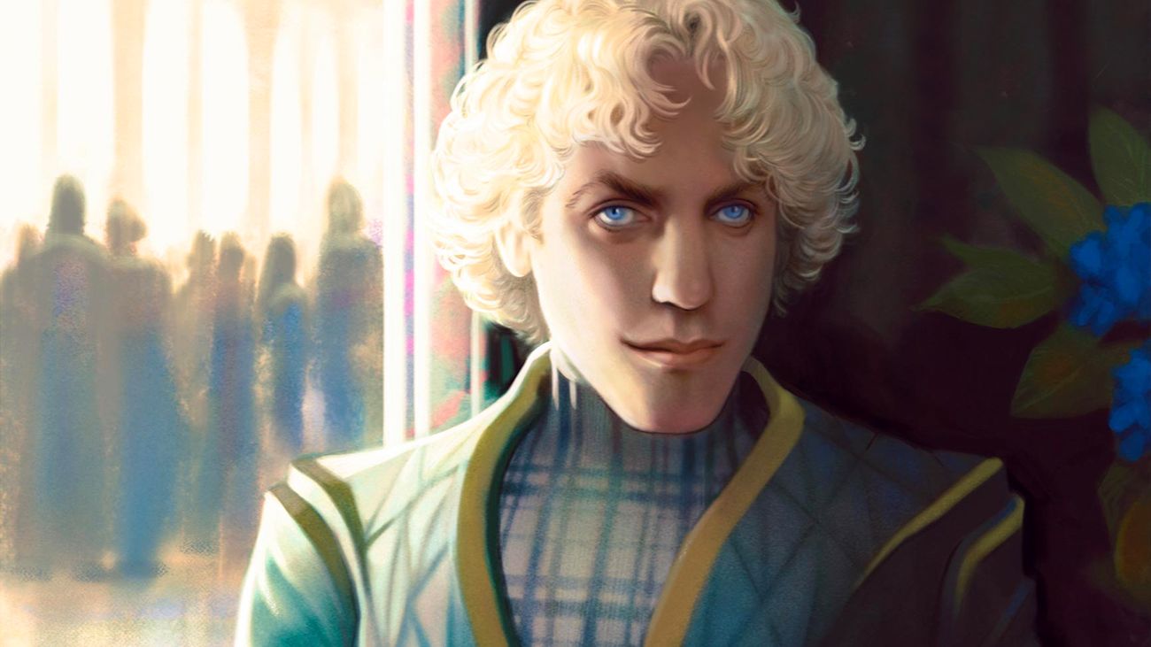 Image of young Coriolanus Snow in "The Hunger Games: The Ballad of Songbirds and Serpents," the novel.  (Publisher Mill)