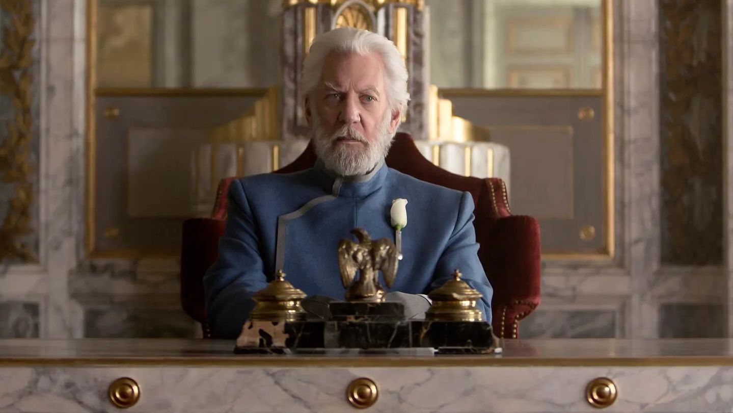 Donald Sutherland plays Coriolanus Snow as an adult in "The Hunger Games."  (Lionsgate)