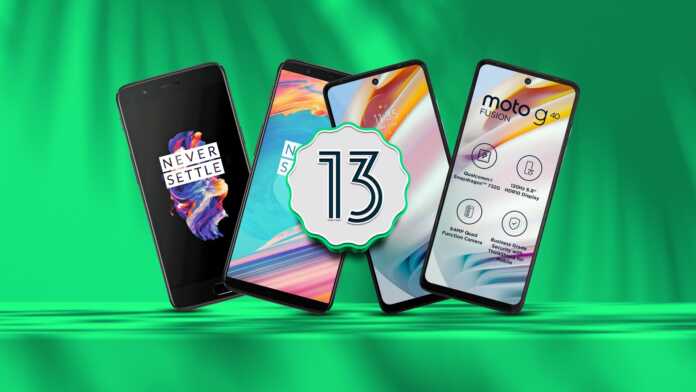 Android 13: Moto G60, G40 Fusion, OnePlus 5 and 5T can now be updated via custom ROMs
