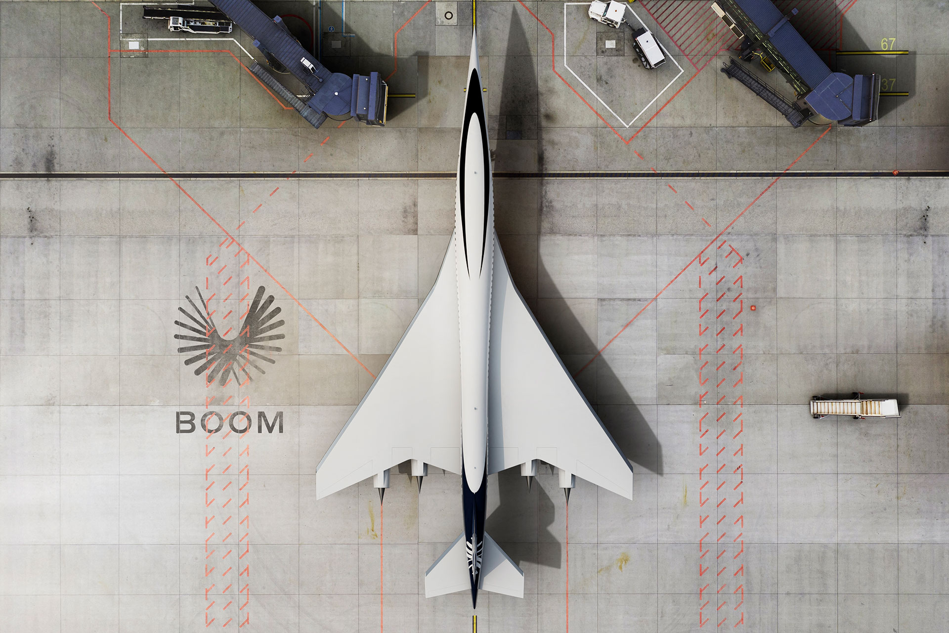 The first supersonic model of Boom Supersonic would start manufacturing in 2024, it will not be until 2025 that the plane will leave the assembly line, and its operations with passengers will not be possible until 2029. (REUTERS)