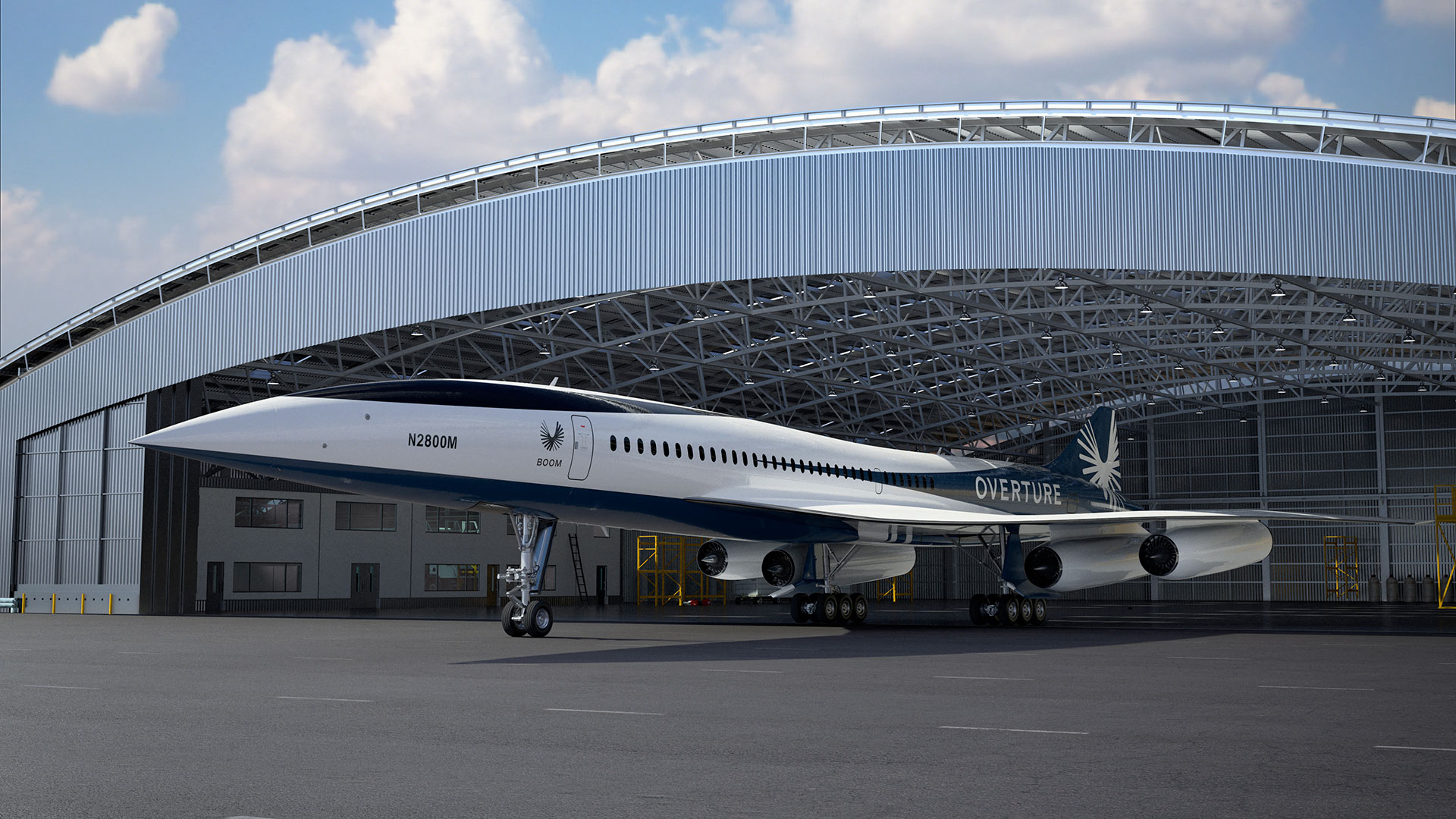 Boom Supersonic considered sustainability criteria to be able to design the Overture, since one of its objectives is that the commercial flights of these ships have zero carbon emissions.  (REUTERS)