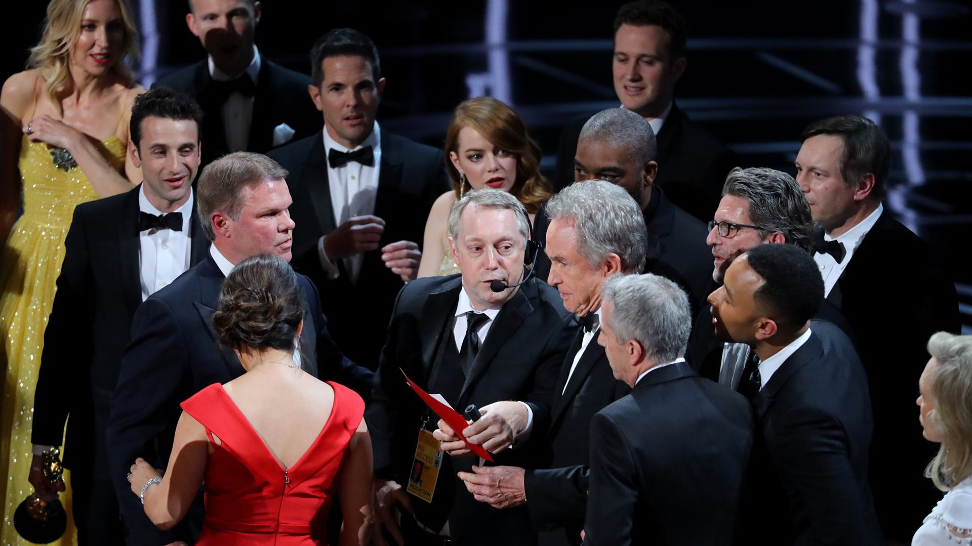 The famous mistake of 2017, when "La La Land" was announced as a winning film, even though it was not.  (Reuters)