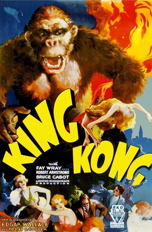 Official poster for "King Kong" in 1933, directed by Merian C. Cooper and Ernest B. Schoedsack.  (RKO Radio Pictures)