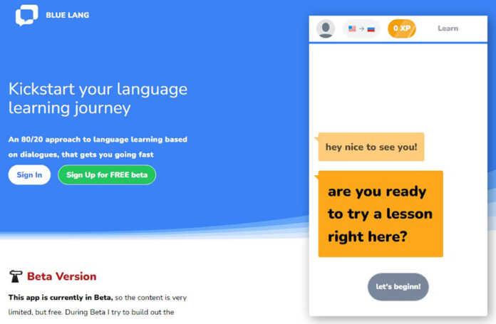 blue lang app de idiomas que centra su aprendizaje a partir de dialogos.jpg