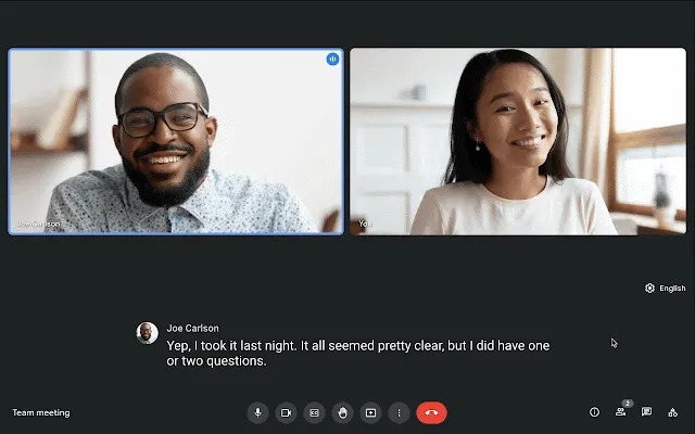 Google Meet will start to offer features such as scheduling, creating and joining meetings, using automatic captioned chat, virtual backgrounds, an enhanced audio and video experience.  (Google)