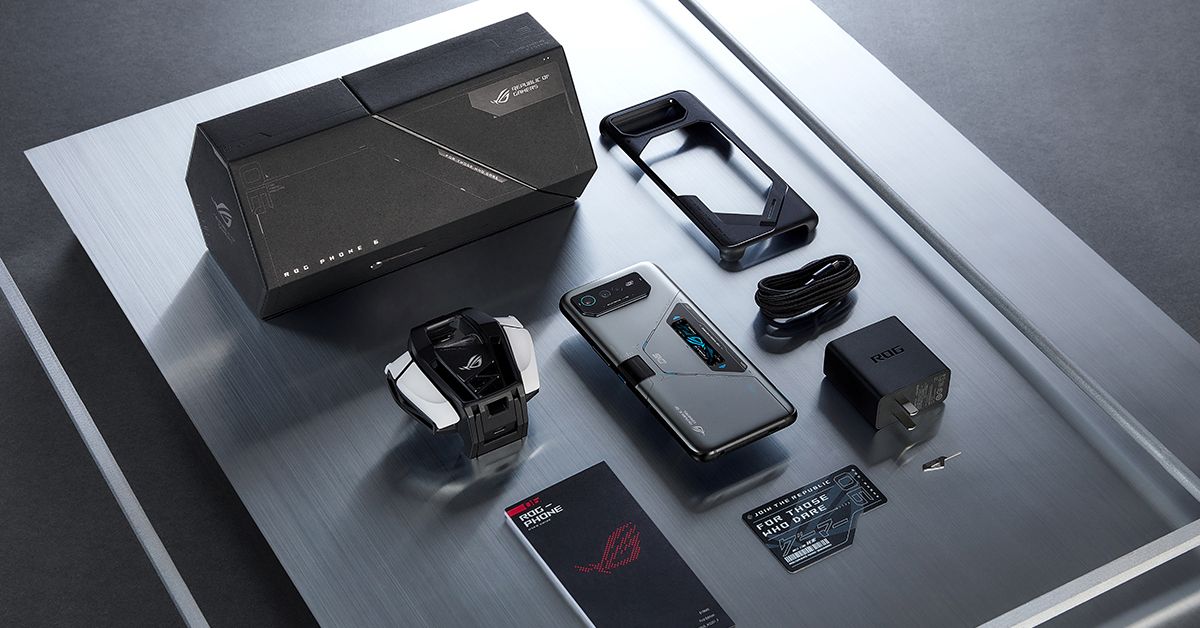 ASUS ROG Phone 6D along with its peripherals
