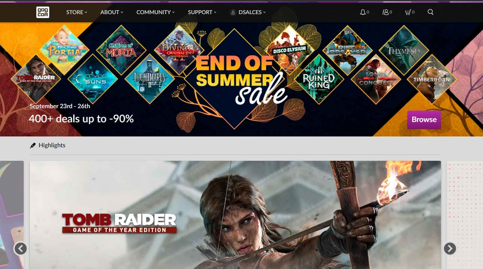 GOG says goodbye to summer with more than 400 offers
