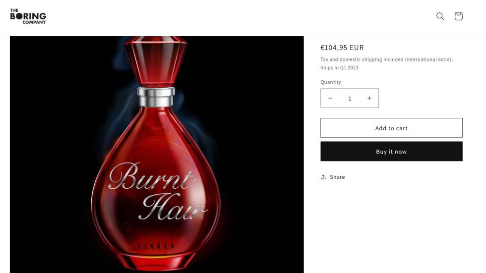 What is known about the perfume that Elon Musk has put on sale at 104 euros per bottle
