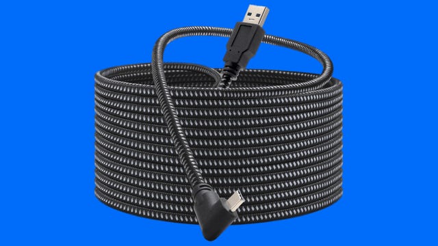 KRX Link Cable Compatible for Oculus Quest 2 connects to PCs
