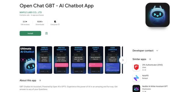 Chat GPBT fake chatbot