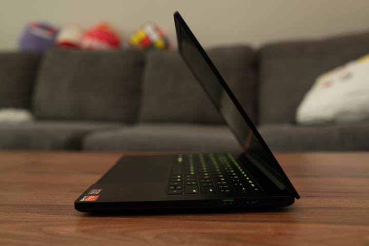 The side of the Razer Blade 14 laptop.