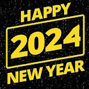 Happy New Year 2024 stickers