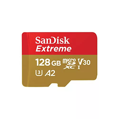 SanDisk 128GB Extreme microSDXC Card + SD Adapter + RescuePro Deluxe 