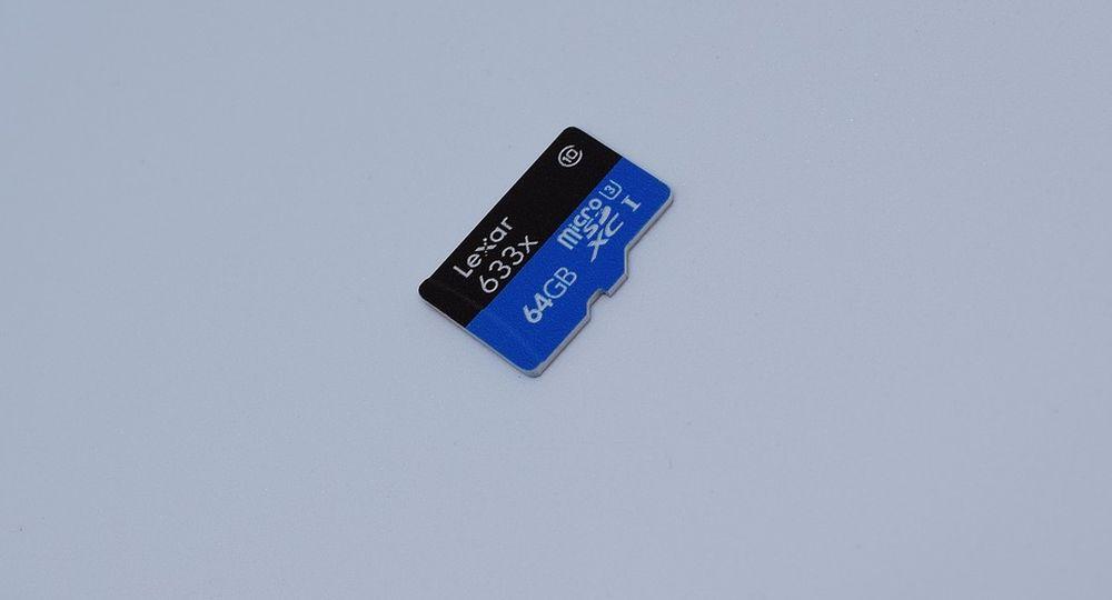 microSD memory card for additional storage