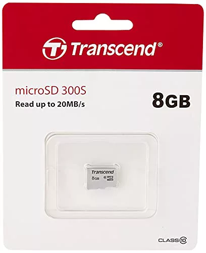 Transcend USD300S 8GB microSD Card, Class 10