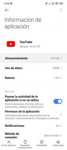 Clear YouTube cache Android 5