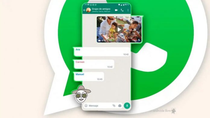 the simple action to mention someone in a whatsapp group that avoids adding them to your agenda