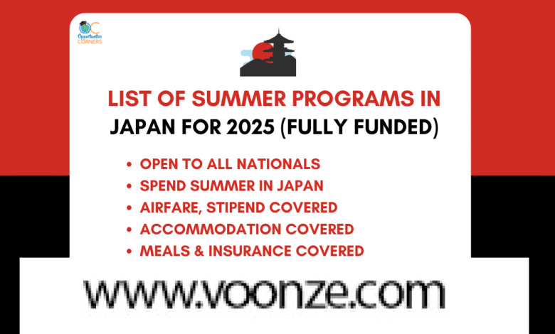 List of Summer Programs in Japan For 2025 (Fully Funded)