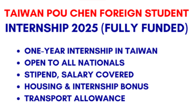 Pou Chen Group Foreign Student Internship 2025 in Taiwan (Fully Funded)