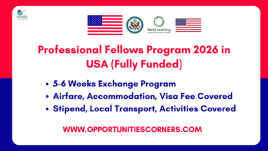 Professional Fellows Program 2026 in USA (Fully Funded)