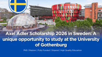 Axel Adler Scholarship 2026 in Sweden for International Students