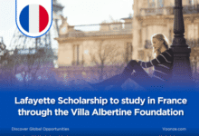 Lafayette Scholarship to study in France through the Villa Albertine Foundation