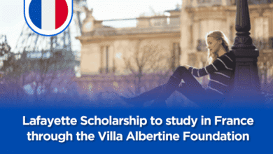 Lafayette Scholarship to study in France through the Villa Albertine Foundation