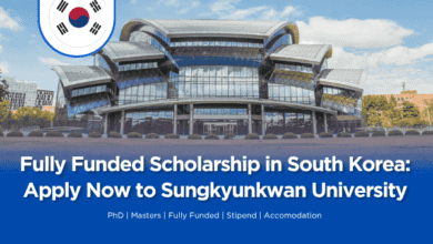 Sungkyunkwan University Scholarship 2026 in South Korea | Fully Funded