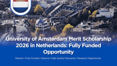 University of Amsterdam Merit Scholarship 2026 in Netherlands: Fully Funded Opportunity