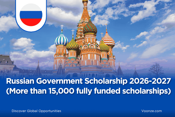 Russian Government Scholarship 2026-2027 (More than 15,000 fully funded scholarships)