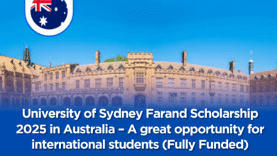 University of Sydney Farand Scholarship 2025 in Australia