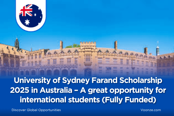University of Sydney Farand Scholarship 2025 in Australia